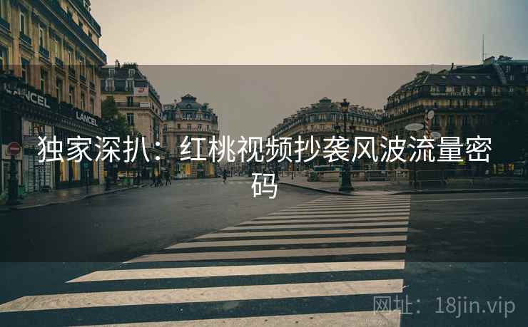 独家深扒：红桃视频抄袭风波流量密码