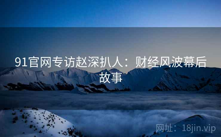 91官网专访赵深扒人：财经风波幕后故事