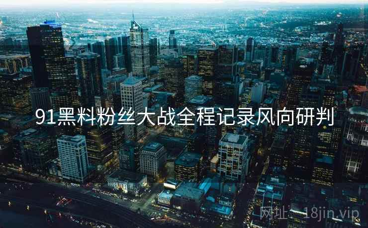 91黑料粉丝大战全程记录风向研判