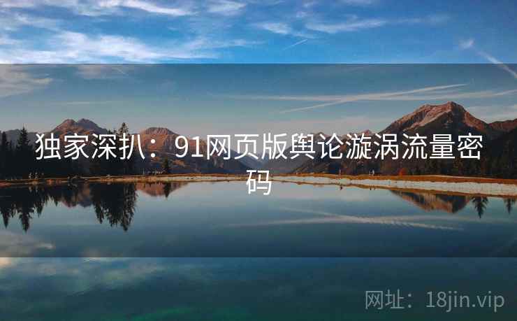 独家深扒：91网页版舆论漩涡流量密码